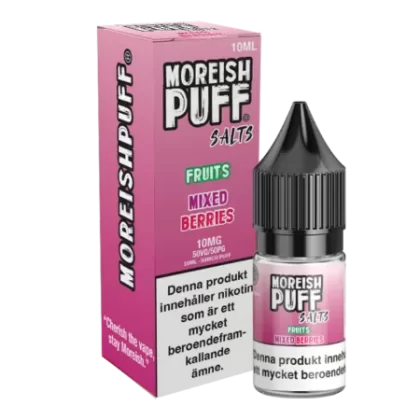 Moreish Puff Fruits – Mixed Berries 10mg 10ml – E juice med nikotin
