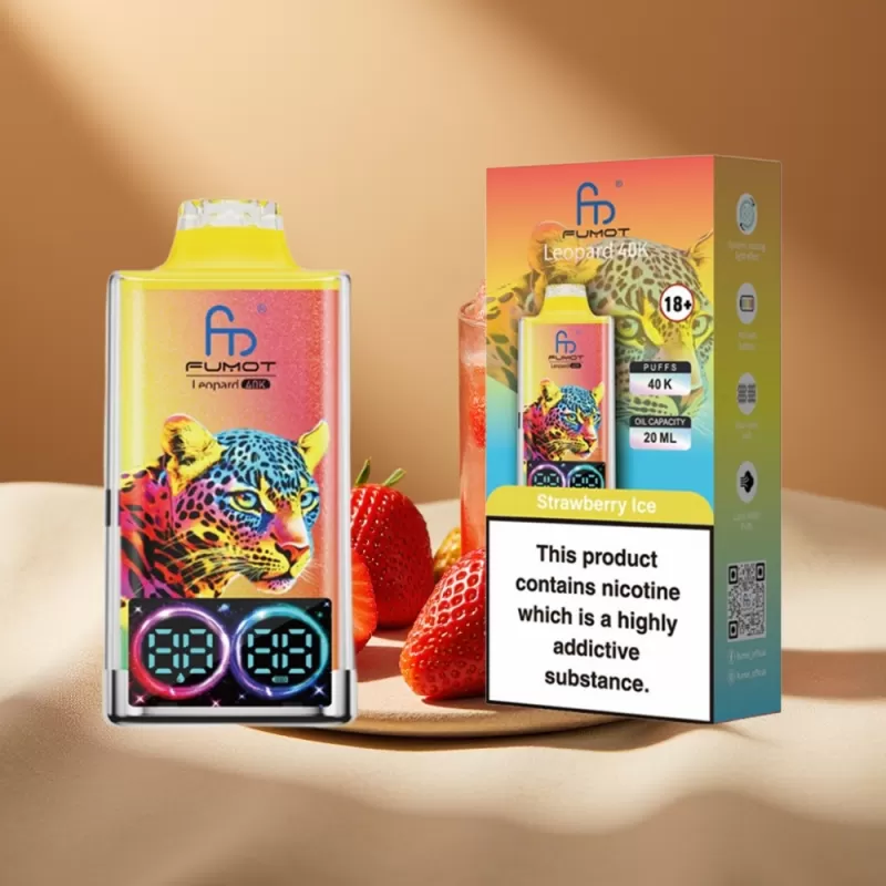 Fumot Leopard 40K Puffs Dual Mesh Strawberry Ice Disposable Vape - Image 2