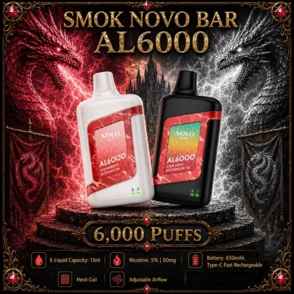Smok Novo Bar AL6000 - Raspberry Pomagrante - Vapeciga