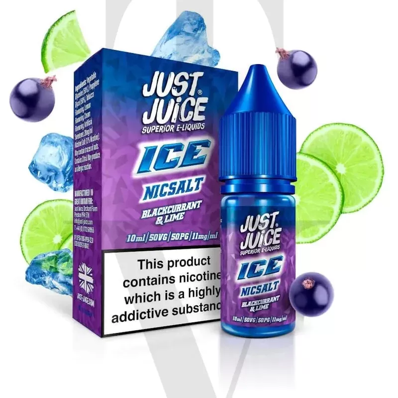 JUST JUICE BLACKCURRANT & LIME ICE NIC SALT E-LIQUID