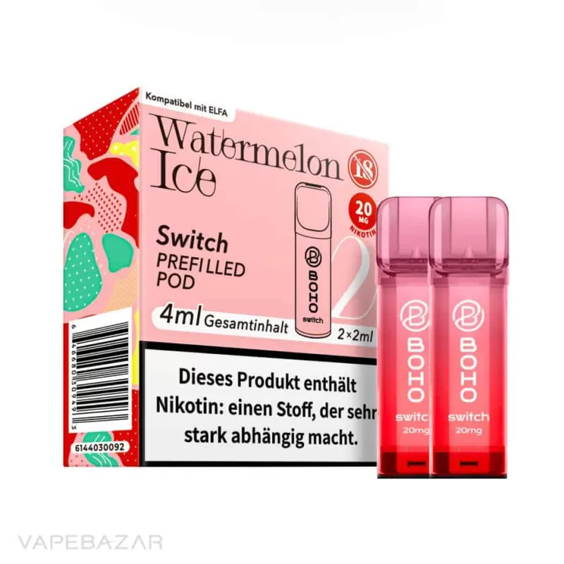 BOHO Switch Pod – Watermelon Ice – 2er Pack - Boho / 20mg/ml - Image 3
