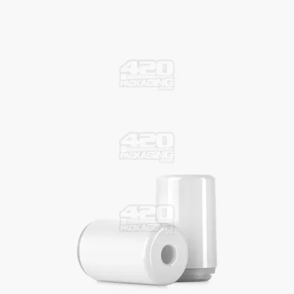 RAE | Round Vape Mouthpiece for Screw On Ceramic Cartridges | White Ceramic – Screw On – 400 Count