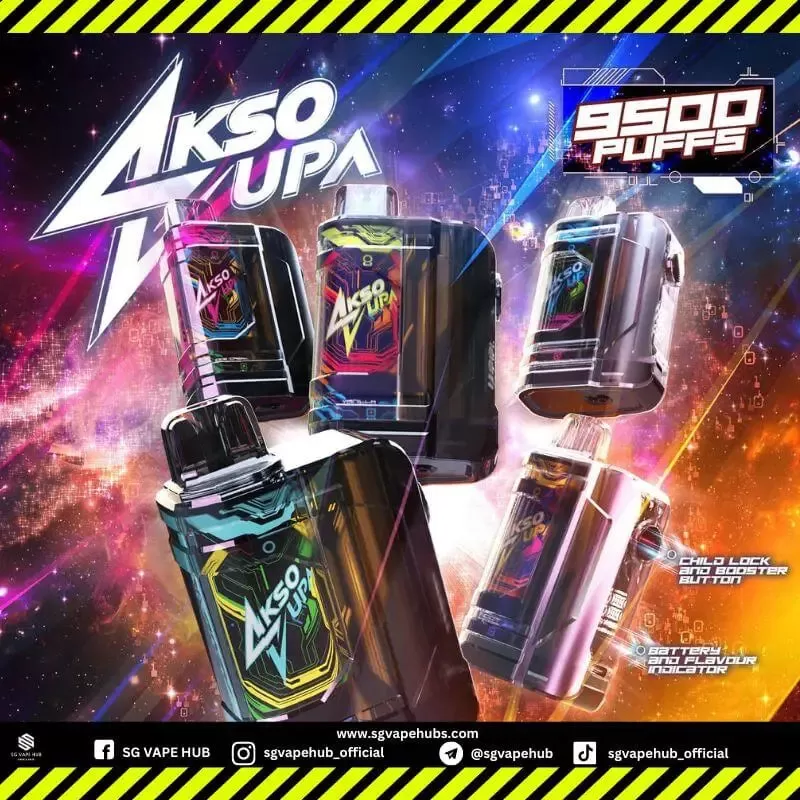 AKSO SUPA 9500 Puffs - Strawberry Gum - Image 3