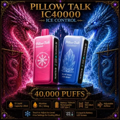Pillow Talk IC40000 Ice Control - Frozen Strawberry (Crystal Edition) - Vapeciga