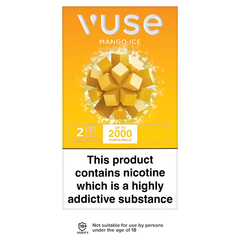 Vuse ePod vPro Mango Ice Pods - 18mg - Vape Product (AA383E)