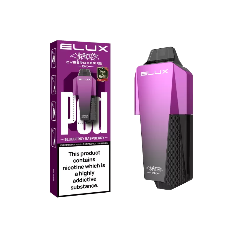 Elux Cyberover 6K Prefilled Pods - Strawberry Raspberry Cherry - Image 3