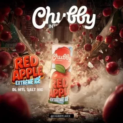 CHUBBY RED APPLE EXTREME ICE ELIQUID - Elegantvapestore