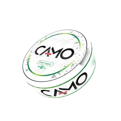 Camo Green Apple Nicotine Pouches – 20 Pouches - Strength#6mg>12mg>25mg (653B11)