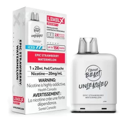 LEVEL X FLAVOUR BEAST UNLEASHED BOOST POD 20ML – EPIC STRAWBERRY WATERMELON