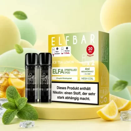 Elf Bar ELFA – Ice Tea Lemon – Prefilled Liquid Pod – (2er Pack)