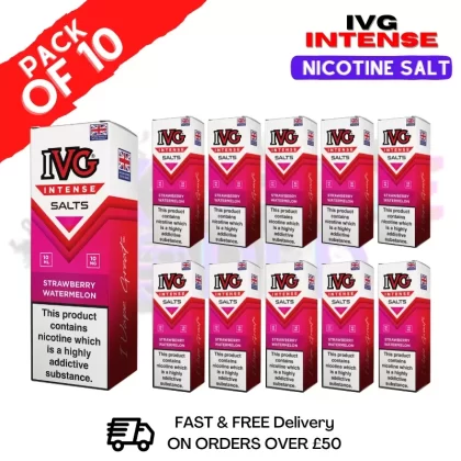 Strawberry Watermelon IVG Intense Nic Salt Box Of 10