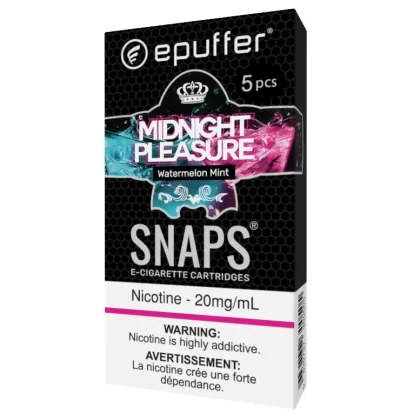 SNAPS E-CIG MIDNIGHT PLEASURE CARTS 5-PACK