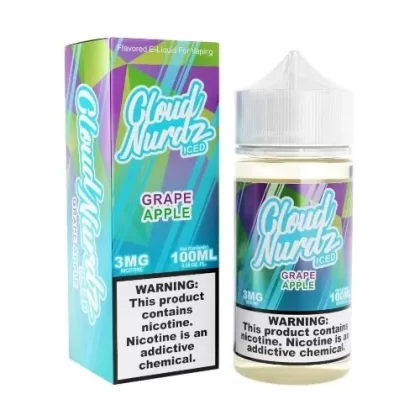 Cloud Nurdz Iced E-Liquid – Grape Apple 100ml