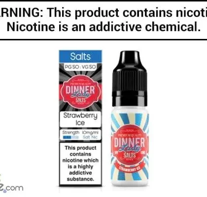 STRAWBERRY ICE BY DINNER LADY SALTS 30ML - Vapejuice