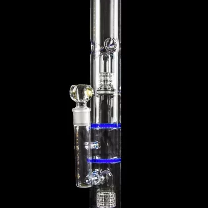 Tsunami Dual Domed Matrix Dual Honeycomb Water Pipe - Color#Amber>Blue>Green