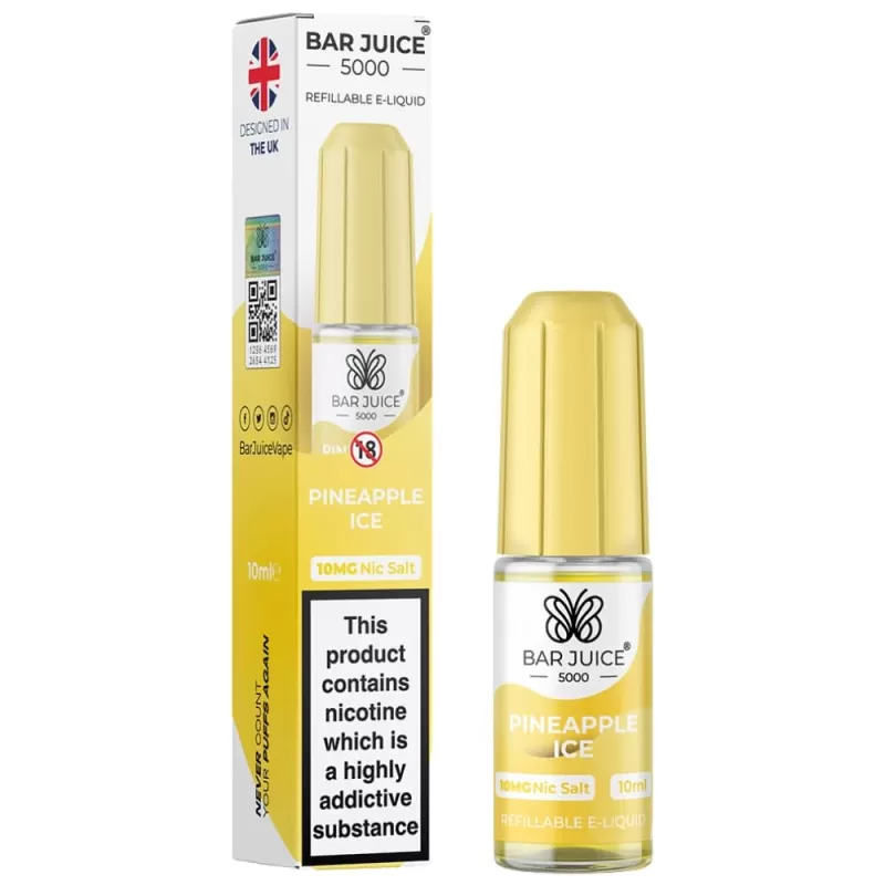 Pineapple Ice Nic Salt E-Liquid by Bar Juice 5000 (10ml)
