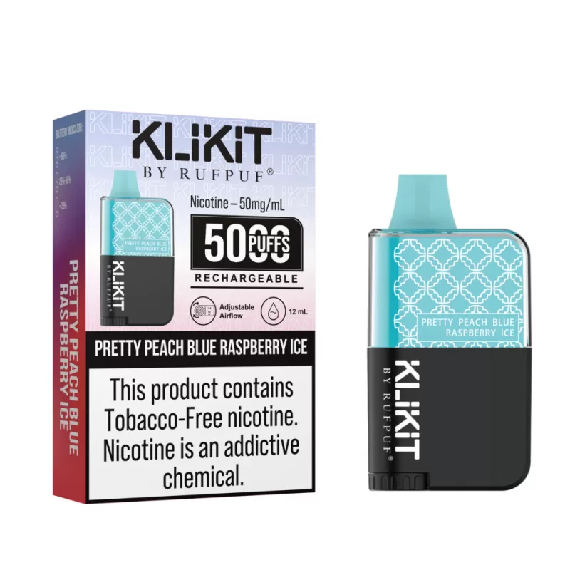 Pretty Peach Blue Raspberry Ice Disposable Vape