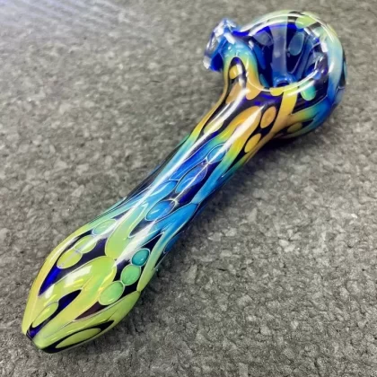 Gold Fume on Cobalt Pipe #2 - Ejuicewarehouse