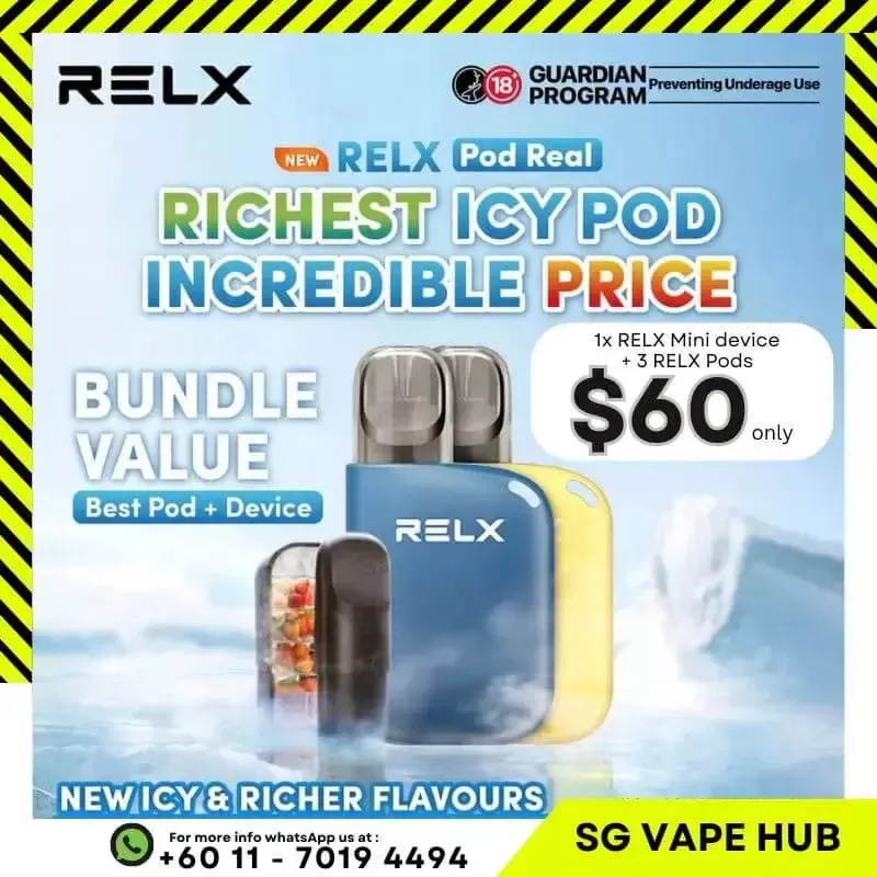 RELX Mini Device - Yellow - Sgvapeshubsafety - Image 2