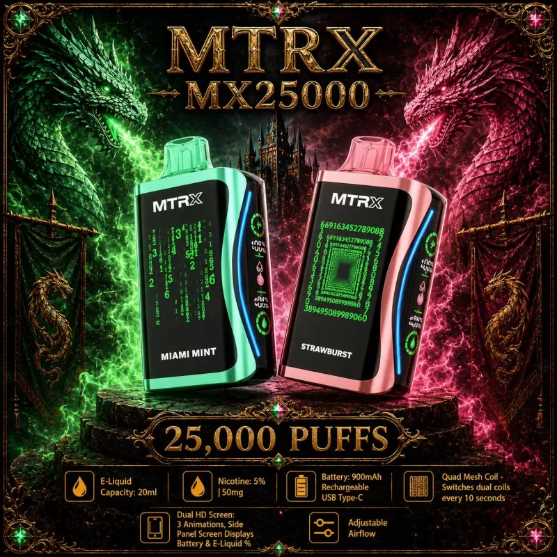 MTRX MX25000 - Miami Mint - Vapeciga
