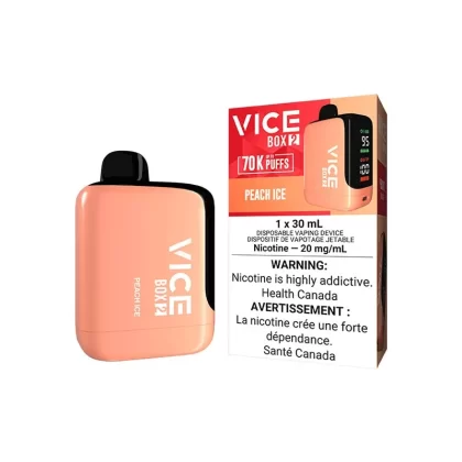 Vice Box 2 Peach Ice 70K Disposable Vape, 30mL