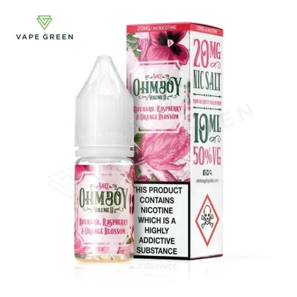 Rhubarb, Raspberry and Orange Blossom Nic Salt E-Liquid by Ohm Boy Volume II