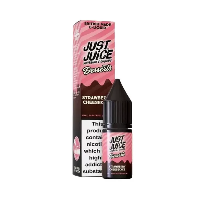 Strawberry Cheesecake Nic Salt E-Liquid by Just Juice Desserts - 5 mg - Low Strength