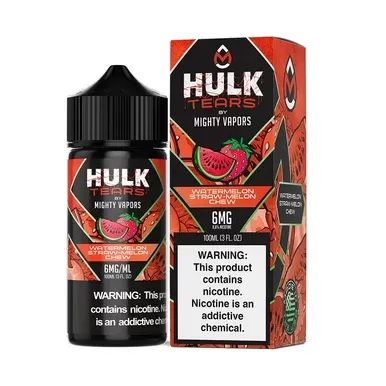Watermelon Straw Melon Chew by Mighty Vapors Hulk Tears E-Juice (100mL)(Freebase)