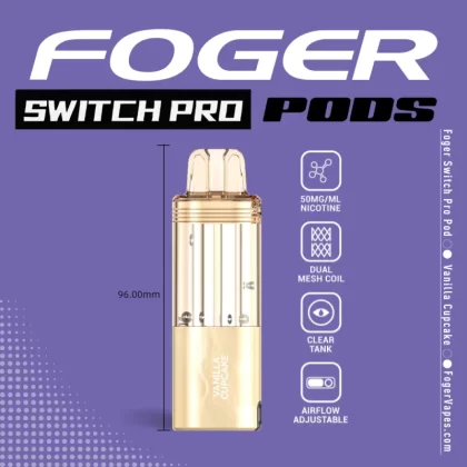 Vanilla Cupcake – Foger Switch Pro Pod | 30K Puffs