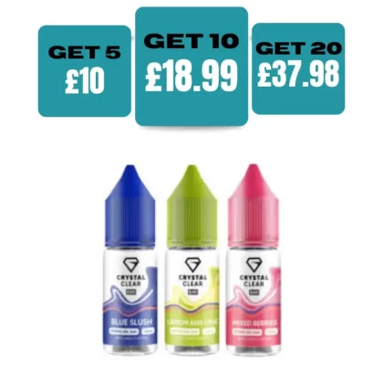 Crystal Clear 10ml Nic Salt - 5MG / Carribean Crush