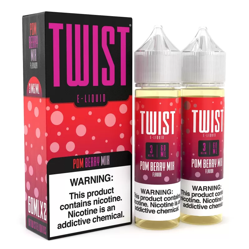 TWIST E-Liquid - Pom Berry mix - 120ML E-Liquid (Twin 60ML Pack) - 3MG