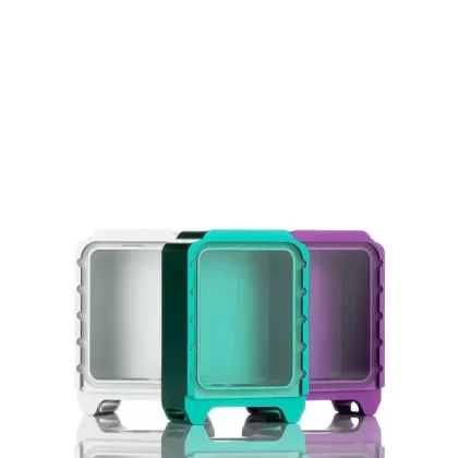 MK MODS Anodized Aluminum Boro Tank - Black Topographic, Purple Topographic
