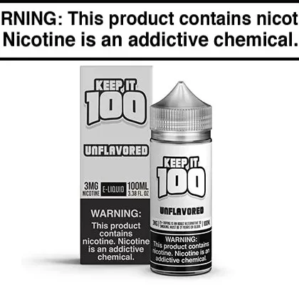 UNFLAVORED BY KEEP IT 100 100ML - Vapejuice