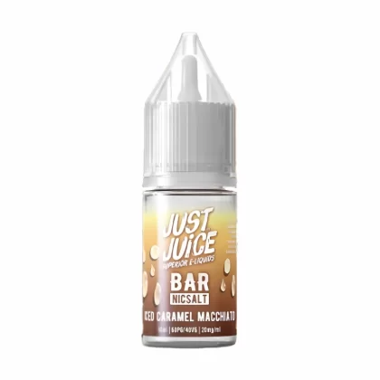 Just Juice Bar Iced Caramel Macchiato Nic Salt Vape Juice- 10 Pack - Strength 20mg