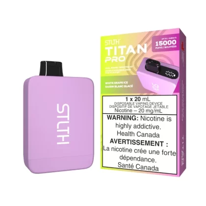 STLTH Titan Pro (15K) White Grape Ice Disposable Vape
