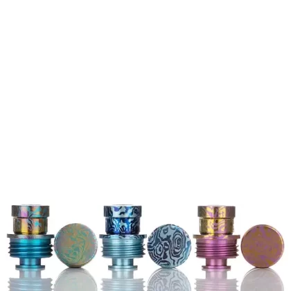 MK MODS Titanium Integrated Drip Tip and Button for CTHULHU AIO - Vapejuice