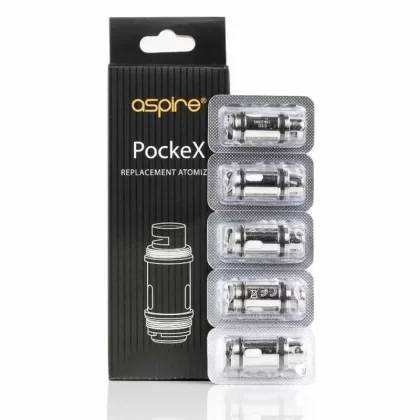 Aspire PockeX Coils 0.60/1.20 ohm Replacement Coils For Aspire PockeX kit 5-Pack - 0.6 Ohm; 5 Coils