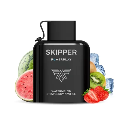 Skipper Powerplay – Watermelon Strawberry Kiwi Ice Disposable Pod (16000 Puff) (50Mg)