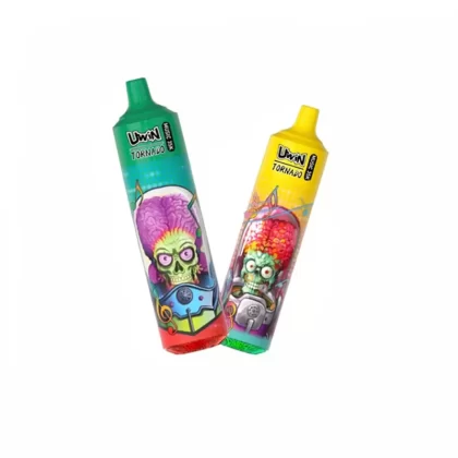 Uwin Tornado 35K Music RGB Rechargeable Disposable Vape - Random Flavors, Blueberry Raspberry; 3-nicotine, 2-nicotine