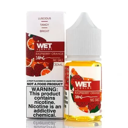 WET LIQUIDS Raspberry Orange SaltNic – 30 ml - Vapebazaar Pk