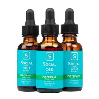 Social CBD – Peppermint CBD Isolate Drops