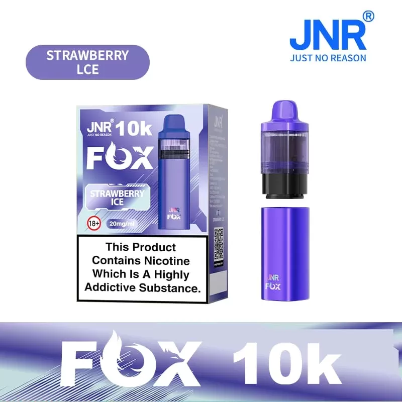 Strawberry Ice JNR Fox 10K Prefilled Pod Vape Kit
