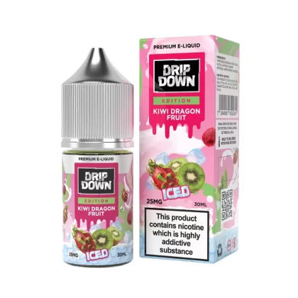 DRIP DOWN EDITION NIC SALT – KIWI DRAGON FRUIT ICE – 30ML (25MG-50MG) - Vape Product, Vape Product