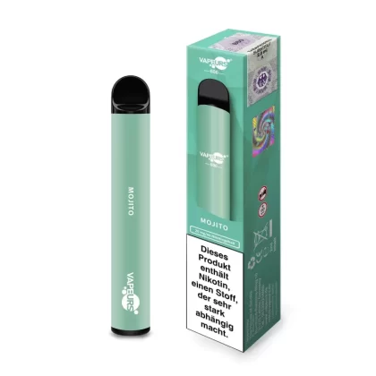 VAPEURS – Mojito - Limette / Ice / Minze / Vapeurs / 20mg/ml / 550 mAh / Aromastoffe / Nikotin / Propylenglykol / Glycerin / ca. 600