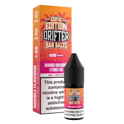 Drifter Bar Salts Exotic Edition Mango Coconut Lychee Ice Nic Salt