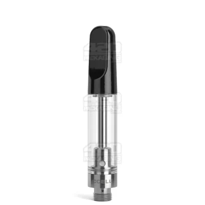 CCELL | TH2-SE Glass Vape Cartridge with Black Ceramic Mouthpiece | 1mL – Snap Fit – 100 Count