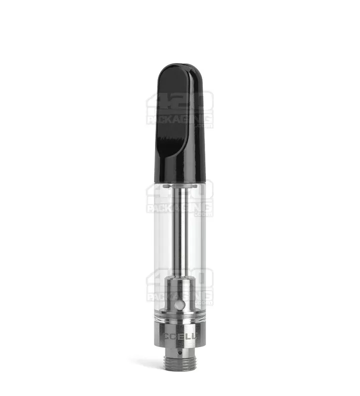 CCELL | TH2-SE Glass Vape Cartridge with Black Ceramic Mouthpiece | 1mL – Snap Fit – 100 Count