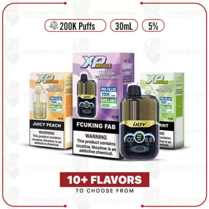 IJoy XP200K Puff Disposable Vape - Blue Razz Ice, Cool Mint (0C890F)