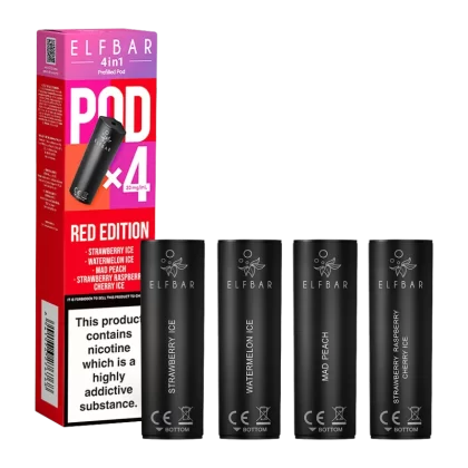 Red Edition Elfbar 4in1 Pods - Vapeshop Co