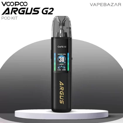 VooPoo Argus G2 Podsystem – Spray Black - Pod Kit / 1100 mAh / 3 ml / USB-C / Spray Black